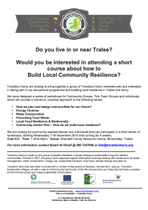 TK Community Resilience Course Tralee